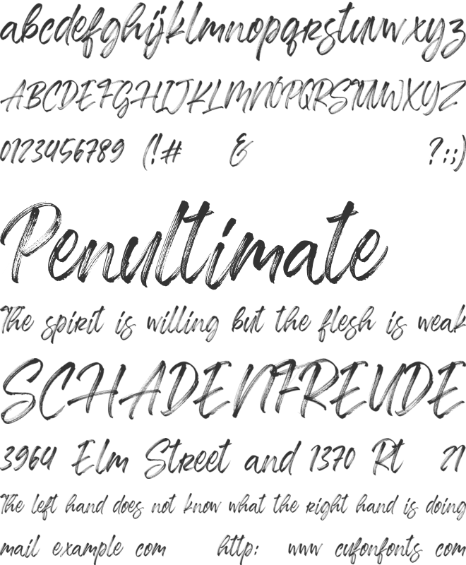 Misrelly font preview