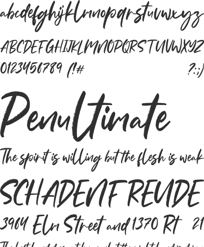 Samanthy font preview