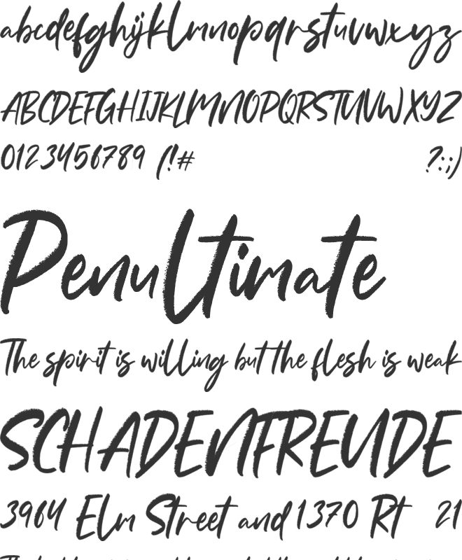 Samanthy font preview