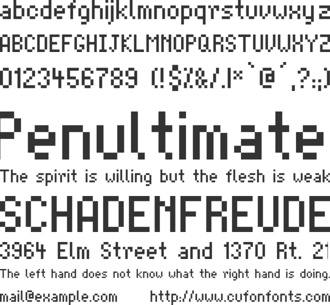 Advocut font preview