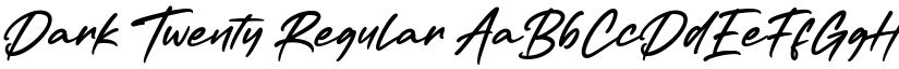 Dark Twenty Regular font