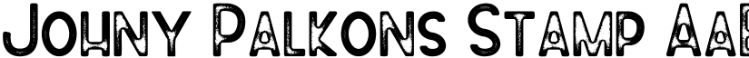 Johny Palkons Stamp font