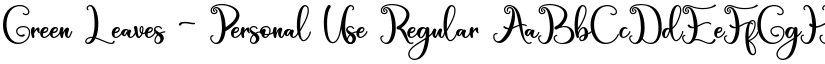 Green Leaves - Personal Use Regular font