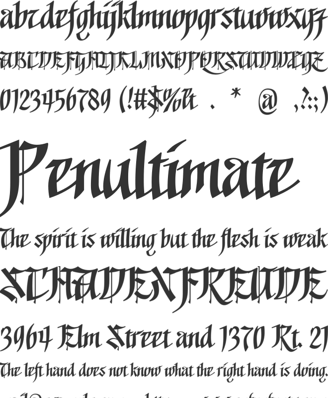 Goalthink font preview