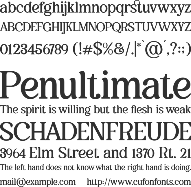 Balivia Free font preview
