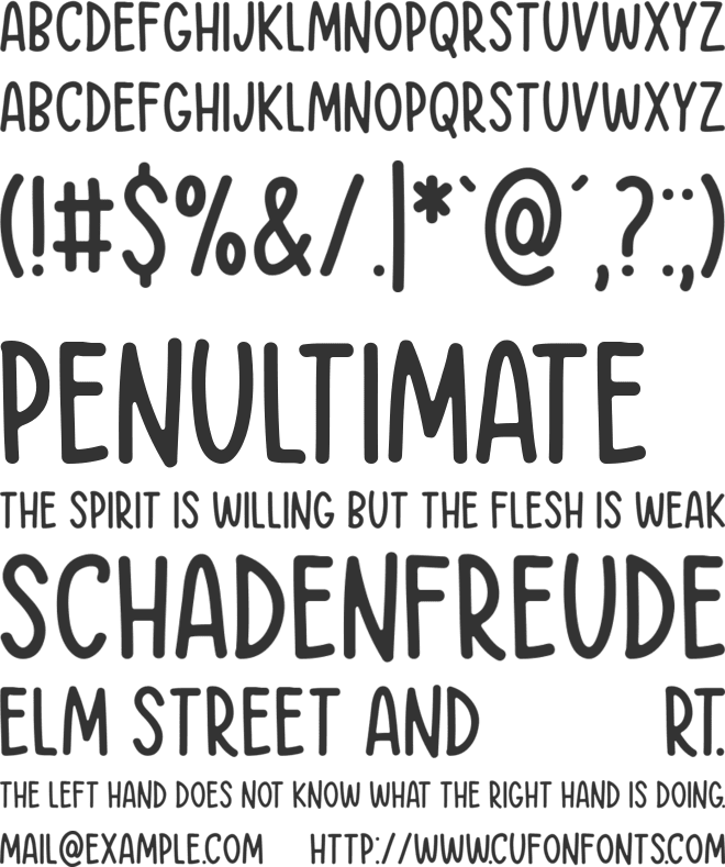 Think Big font preview