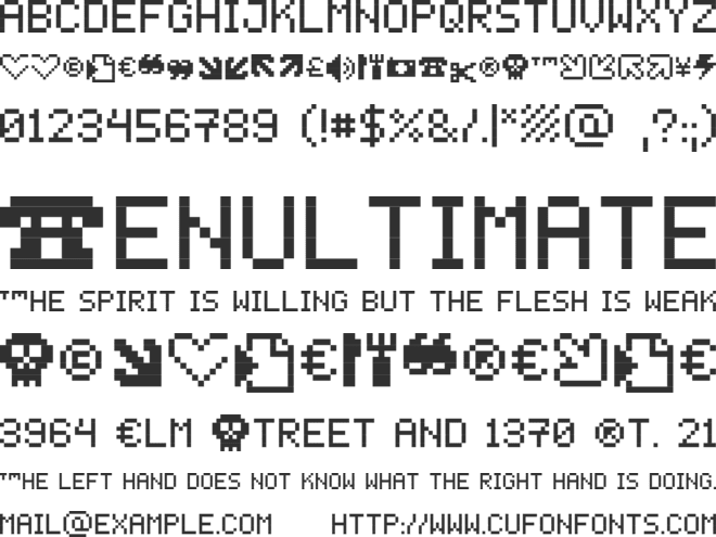PEPgenious10 font preview