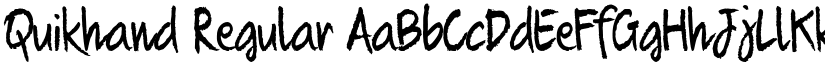 Quikhand Regular font
