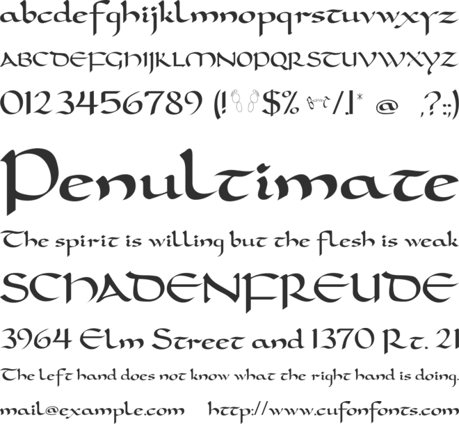 Carolingia (BigfooT) font preview