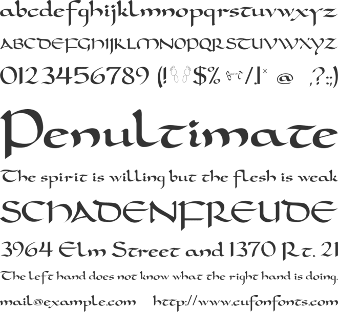 Carolingia (BigfooT) font preview