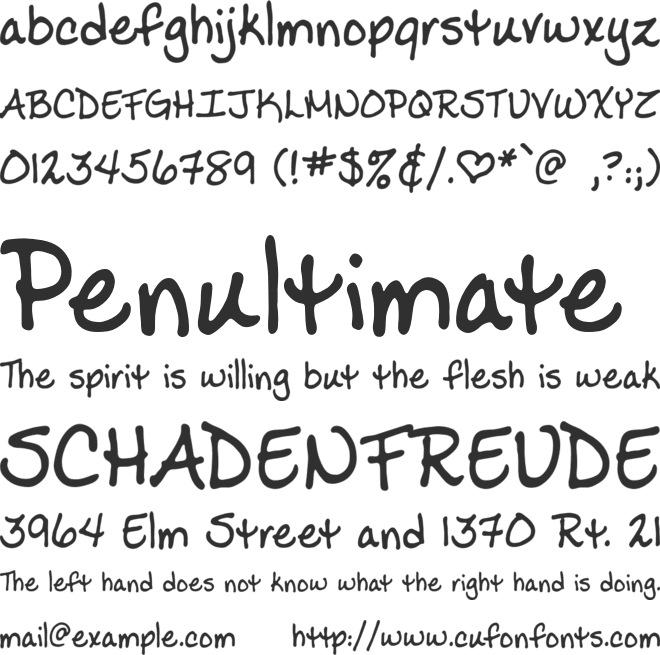 Ladylike BB font preview