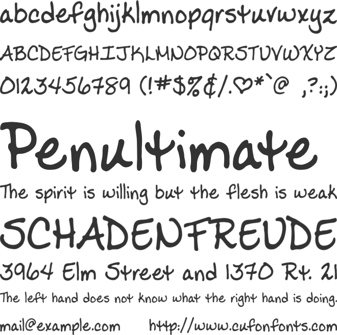 Ladylike BB font preview