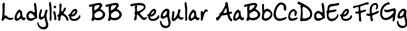 Ladylike BB Regular font