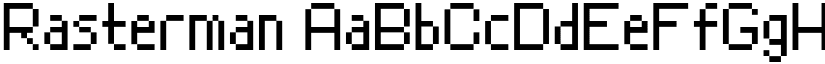 Rasterman font