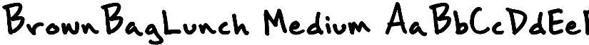 BrownBagLunch Medium font