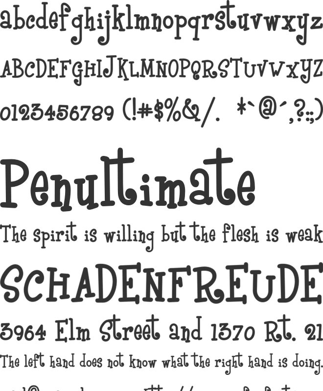 Boyz R Gross NF font preview