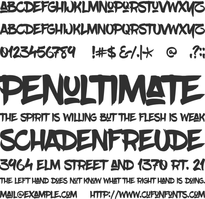 BlowBrush font preview
