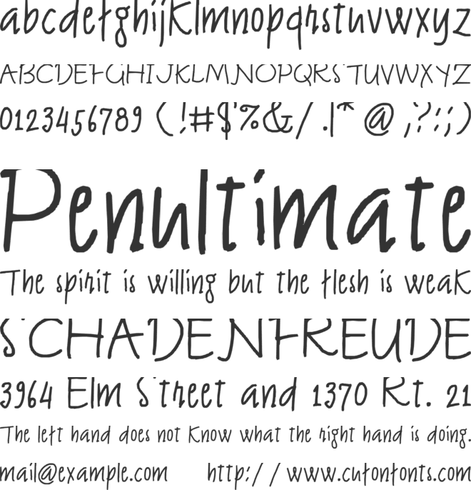 James Almacen font preview