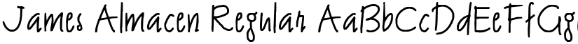 James Almacen Regular font