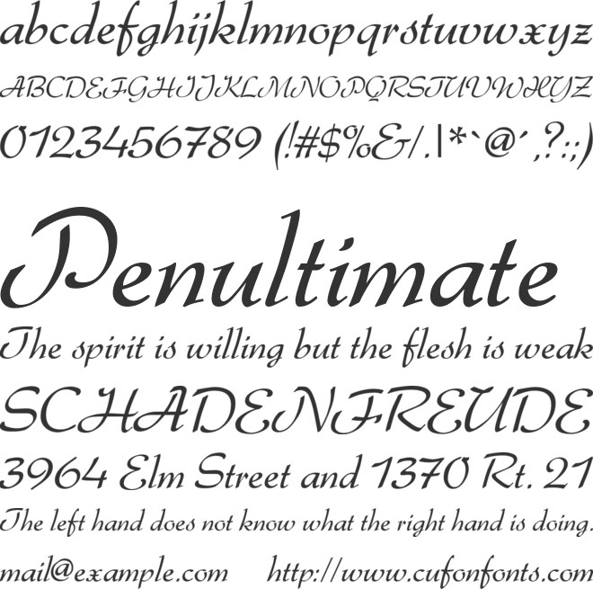DS Gabriele font preview