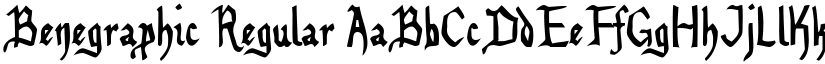Benegraphic Regular font