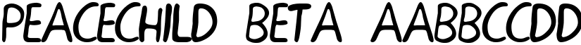 PEACECHILD BETA font