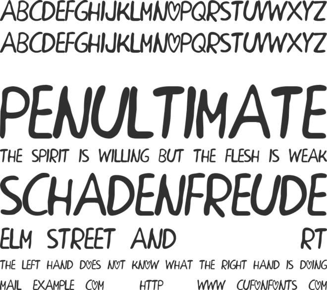 PEACECHILD font preview