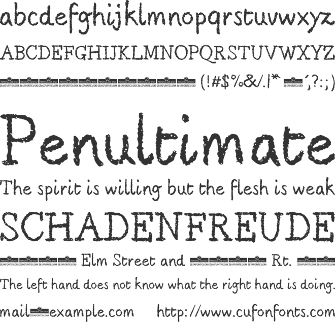 Berton Roman font preview