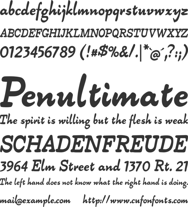 Alpha54 font preview