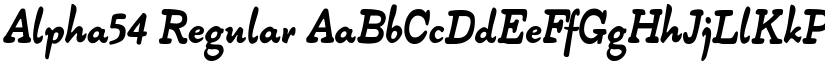 Alpha54 Regular font