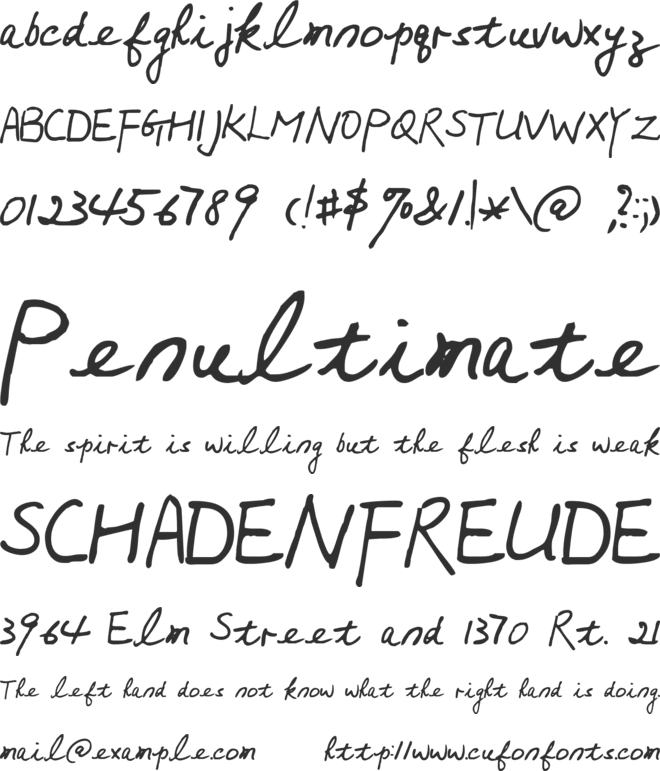 Mumsies font preview