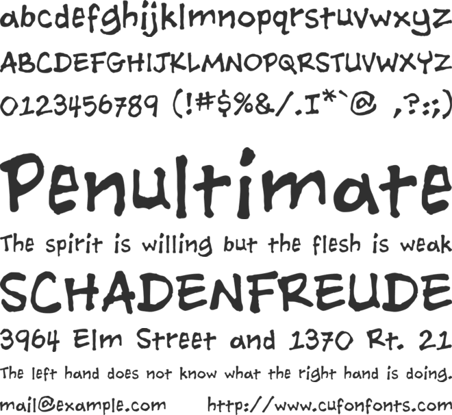 Ashcan BB font preview