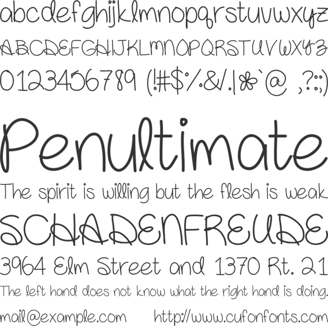 AmandaRae font preview