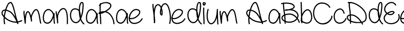 AmandaRae Medium font