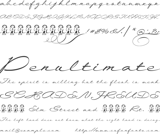 La Sonnambula font preview