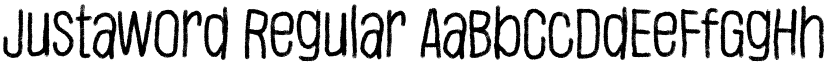 Justaword Regular font