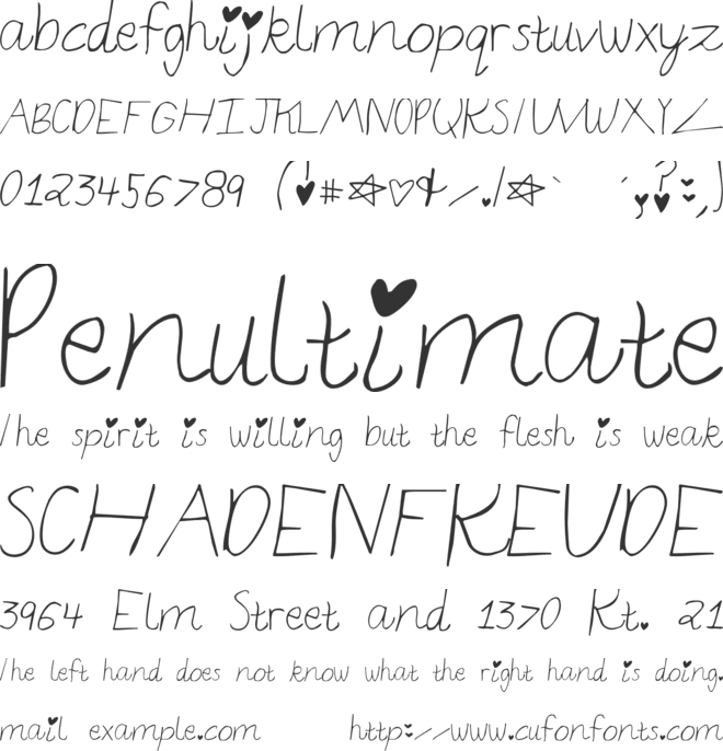 elizajane font preview