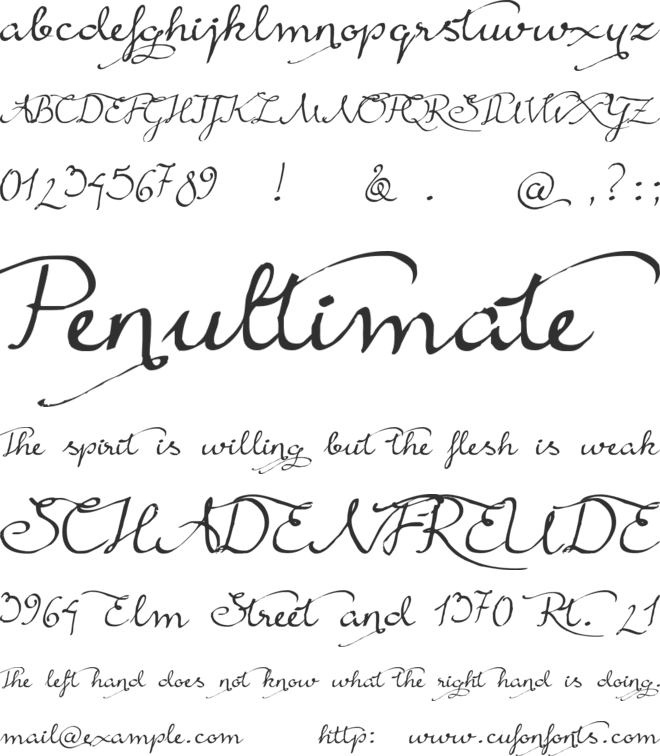 Rainy Wind font preview