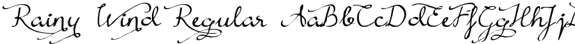 Rainy Wind Regular font