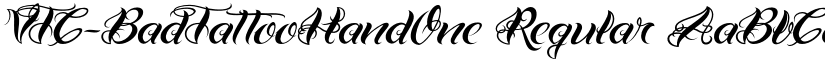 VTC-BadTattooHandOne Regular font