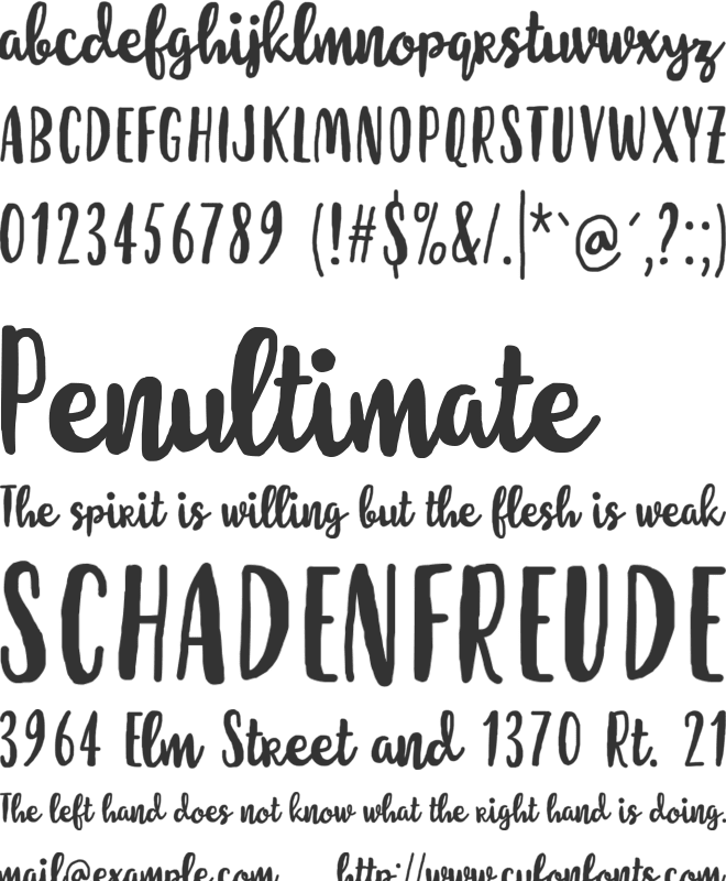 Molleat font preview