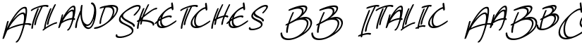 AtlandSketches BB Italic font