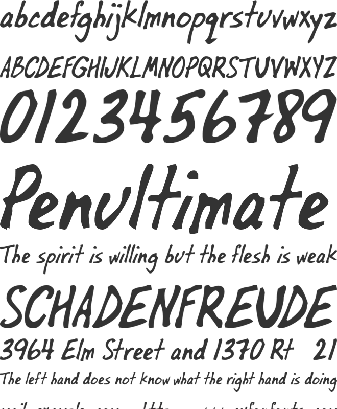 OilBats font preview