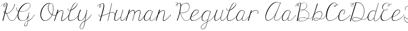 KG Only Human Regular font