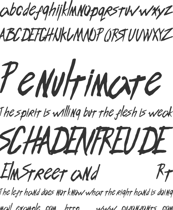 ENDLESS BUMMER font preview