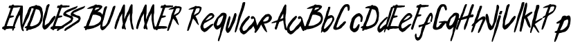 ENDLESS BUMMER Regular font