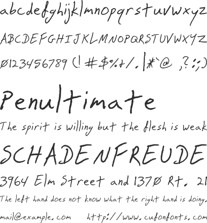 Snake font preview
