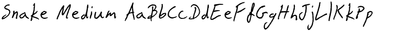 Snake Medium font