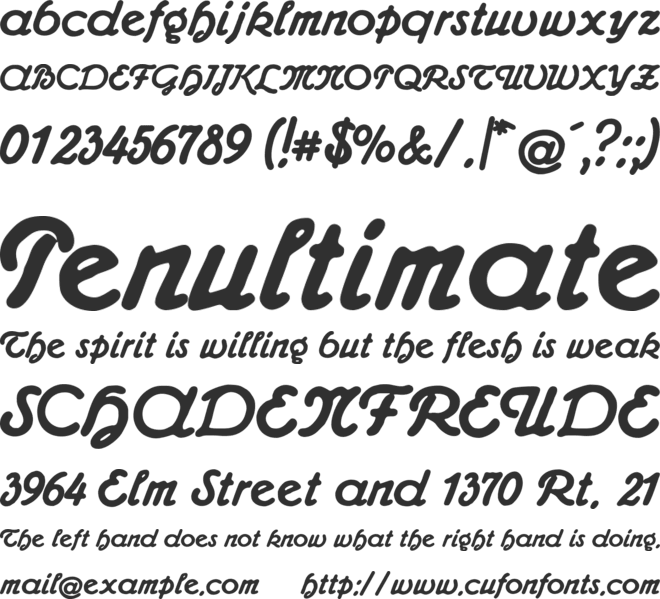 Admiral CAT font preview