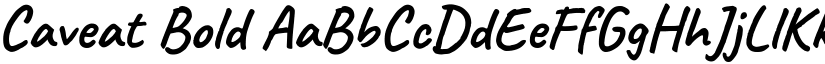 Caveat Bold font